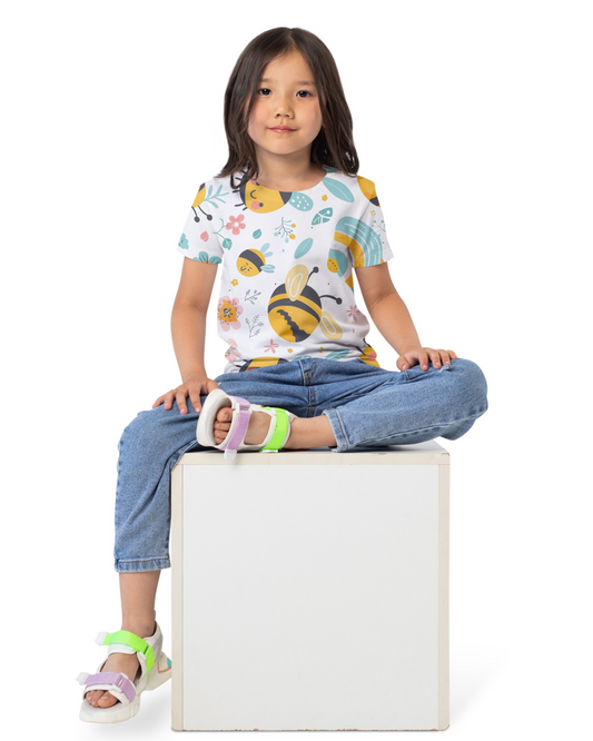 KOVASKO Girls All Over Printed T-shirt