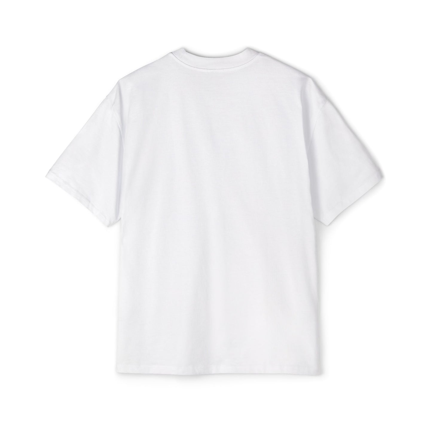 TEST US Men's Oversized White Tee — Classic Heavyweight Boxy T-Shirt