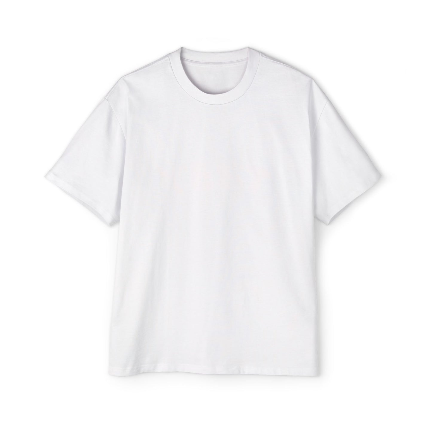 TEST US Men's Oversized White Tee — Classic Heavyweight Boxy T-Shirt