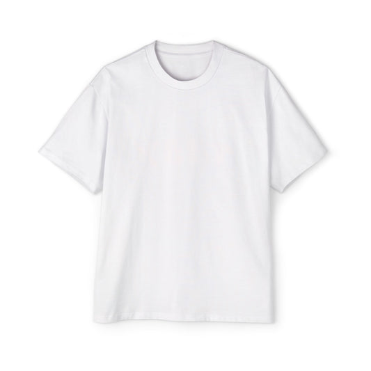 TEST US Men's Oversized White Tee — Classic Heavyweight Boxy T-Shirt