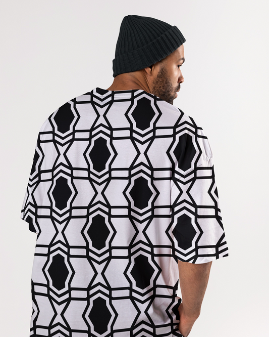 Blexee Mens All Over Printed Oversized T-shirt