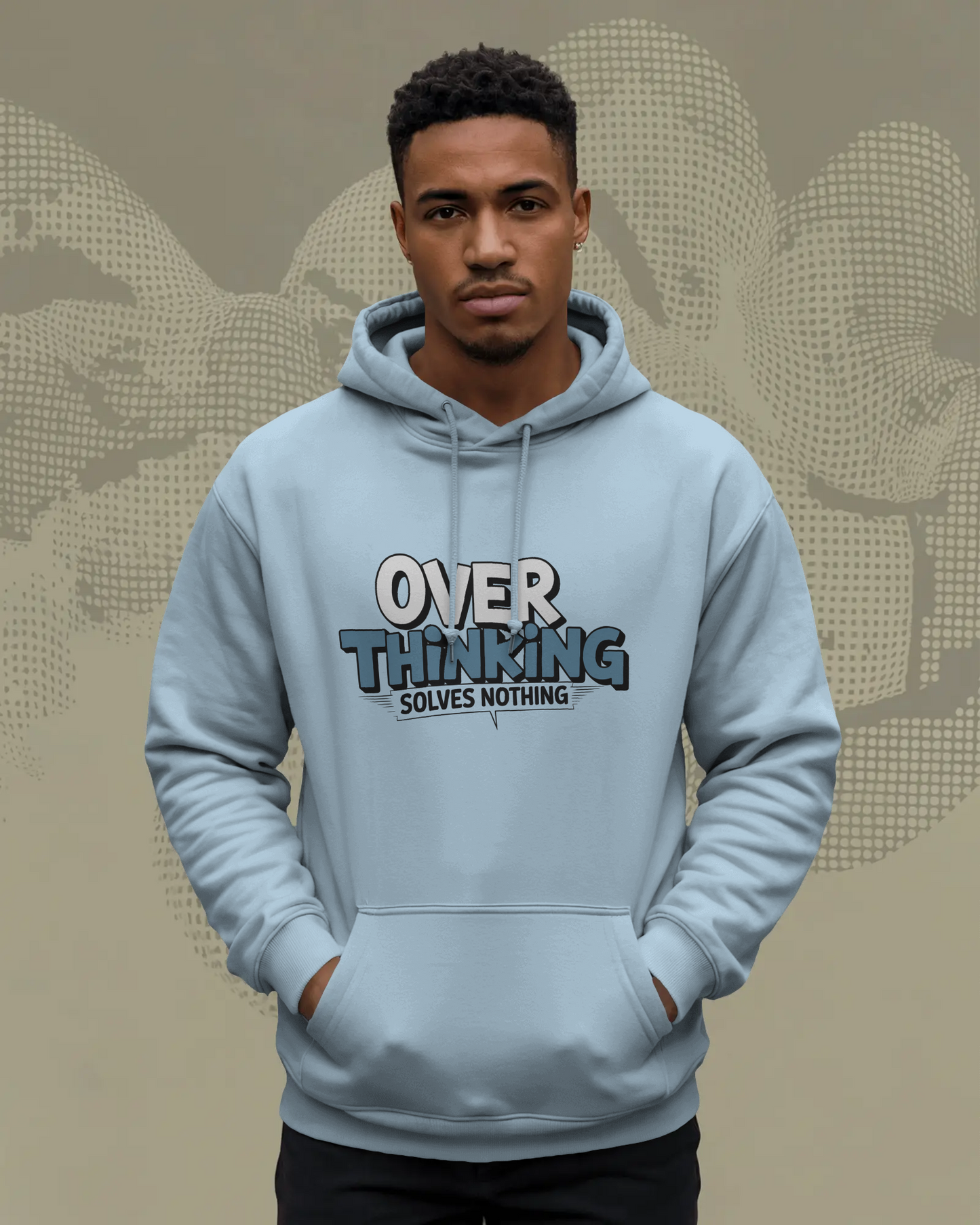 KOVASKO Men’s Over Thinking Solves Nothing Hoodie