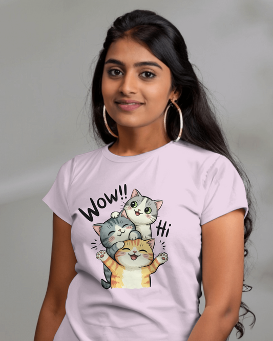 KOVASKO Women’s Three Cats T-shirt